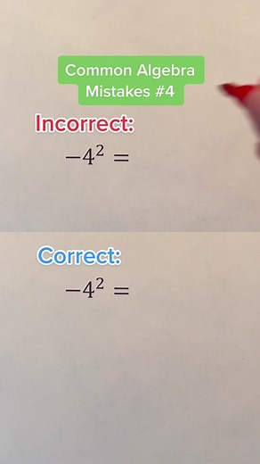 DON’T make this mistake! #algebra #mistake #math #fypシ