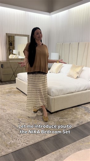 NIXA Bedroom set -Pure modern luxury. #showroom #furnitureshowroom #lafurniture #lamodcollection #houstoninteriordesigners