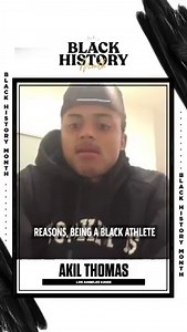 On the 1st day of Black History Month we ask Akil Thomas what the month means to him | TSN