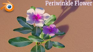 How to make periwinkle flower branch in Blender #oe273