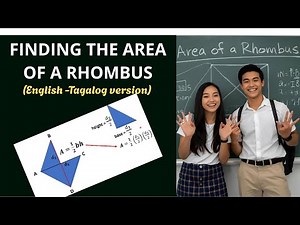 FINDING THE AREA OF A RHOMBUS | Easy Math Tutorial