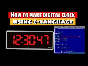 How to make digital clock using c language|make digital clock using c language easy||