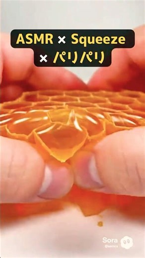 【スクイーズASMR】パリパリ音が気持ちいい ハチの巣｜癒し Ep.5 #shorts