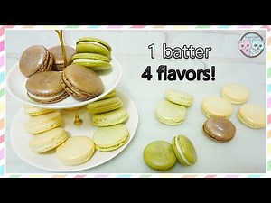 HOW TO MAKE 4 MACARON FLAVORS W/ ONE BATTER, DESSERT IDEAS