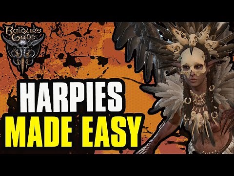 Baldur's Gate Honor Mode Guide Part 3! EASY Way To Defeat The Harpies!
