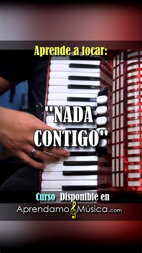 "Nada Contigo" Acordeon de teclas #loshuracanesdelnorte #nadacontigo #acordeondeteclas #tutorial | Aprende acordeon de teclas