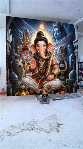 Happy Ganesh Chaturthi Drawing Photo 🌺🥰 Ganesh Ji Painting ❤️ #shorts #ganeshchaturthi #viralvideo