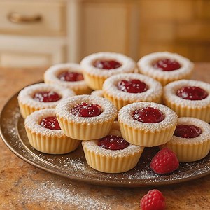 Mini Raspberry Almond Tart Recipe: Elegant Cookie Tartlets (digital PDF) - Etsy