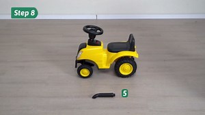 Licensed Caterpillar Ride on Tractor by OLAKIDS, 2 in 1 Ride on Push Car with Detachable Trailer, Headlight, Horn, Rake, Shovel, Foot to Floor Walker Toy Sliding Truck Gift for Kids Toddler