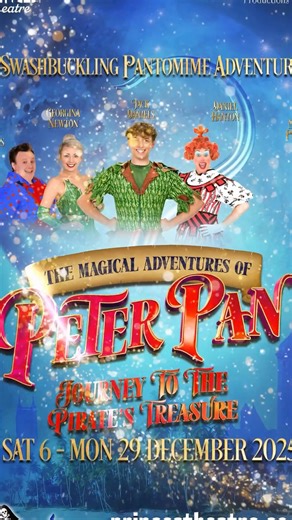 ✨ Oh yes, it is! The countdown is almost over—Peter Pan the Pantomime is just ONE sleep away! 🎭 Have you got your tickets yet? 📅 6th Dec - 29th Dec 📍 Princes Theatre, Clacton This Christmas, join Peter Pan, Tink, and friends for a swashbuckling adventure in Pantoland! Expect: ✅ Incredible songs from our live band ✅ Dazzling dance routines ✅ Stunning scenery & beautiful costumes ✅ Jaw-dropping 3D effects 🎅 And the magic doesn’t stop there! Visit Santa for FREE after the show, included with yo