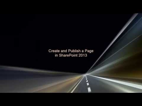 Create and Publish a Page in SharePoint 2013
