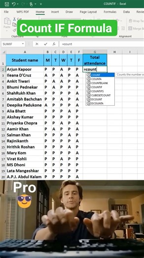 Count IF Formula in Excel | Excel #shortsfeed #excel #ytshorts
