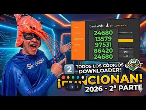 Lista de códigos Downloader que funcionan 2026 Segunda parte