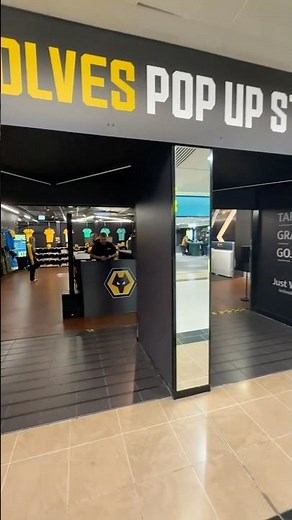 Checking out Wolves MATCHDAY pop up shop in Mander Centre Wolves v Burnley