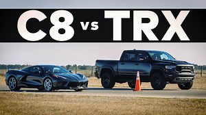827K views · 9.5K reactions | How does RAM's 2021 TRX with 6.2L Hellcat V8 stack up next to the mid-engine C8 Corvette? We headed to the Pennzoil Proving Ground to find out. Raise your TRX to the next level with Hennessey. Warranty-guaranteed 900 and 1000 HP options available now!: https://bit.ly/MAMMOTH1000​ Call 979-885-1300 to reserve your MAMMOTH TRX! | Hennessey Performance | Facebook