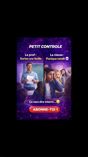 Le prof : “Interro surprise” 💀#ecole #shorts #interro #humour