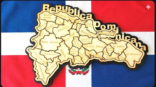 Decorative Map of the Dominican Republic - Etsy Australia