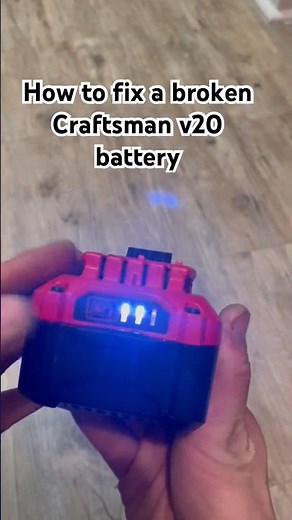 How to fix a broken craftsman v20 battery #craftsman #craftsmantools #diy #powertools #battery
