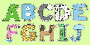 Animal Alphabet Display Letters