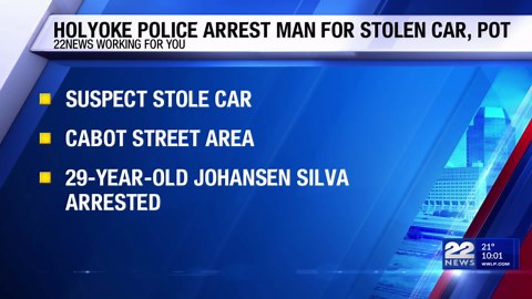 Holyoke police nab suspect in stolen car, seize cash, pot