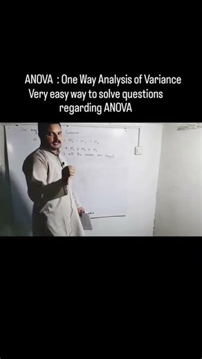 One Way analysis of variance questions #sahilsamiullahtv