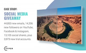 Case Study: Social Media Contest - 44,853 emails, 14,206 followers, 13,105 shares & 3,973 trial accounts | VYPER - Giveaway & Contest Builder