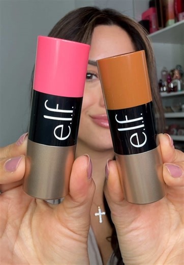 New from elf cosmetics💕 Soft Glam Cream Bronzer $7 (medium tan) Soft Glam Cream Blush $7 (gumball, heat check, muted mauve) Cream Blush and Bronzer Duo Brush $9 @e.l.f. Cosmetics #newdrugstoremakeup #drugstoremakeup #elfcosmetics #creambronzer #creamblush @Vianney Strick