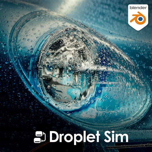 Blender Geo Nodes Droplet Sim, Eloi Mallet-Guy