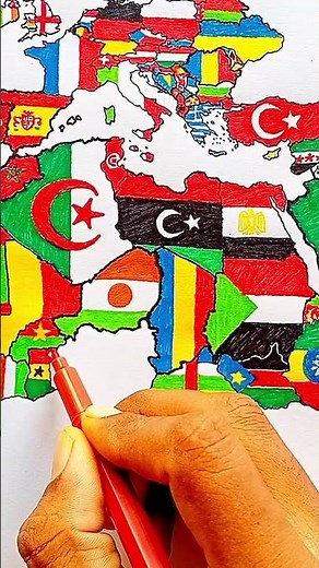 Draw Flag Map of Togo 🇹🇬 #togo