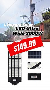 “¡Cliente satisfecho con nuestro potente foco solar! ☀️ 2000 watts, 30,000 lúmenes  con tubos reforzados y tornillos . ¡Entrega gratis en toda la isla o recoge en Santurce! ️ Pídelos en nuestra página web: www.jjelectronic.net  #FocoSolar #IluminaciónEficiente” | JJ Electronic Dist | Facebook