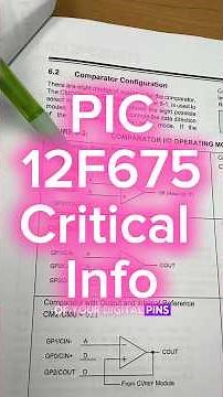 PIC12F675 Critical Info
