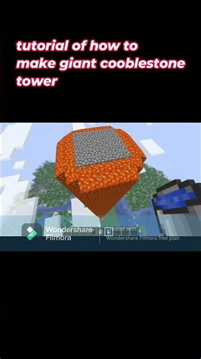 cobblestone tower tutorial #minecraft #minecraftgameplay #gaming #yt#trending