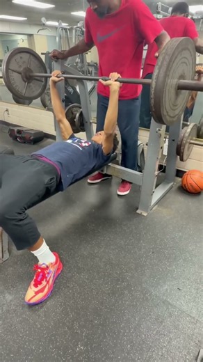 John Newton IV (2027) 225 Bench Press. 1 Rep Max. Continuing to build Strength Daily. 8/04/2026