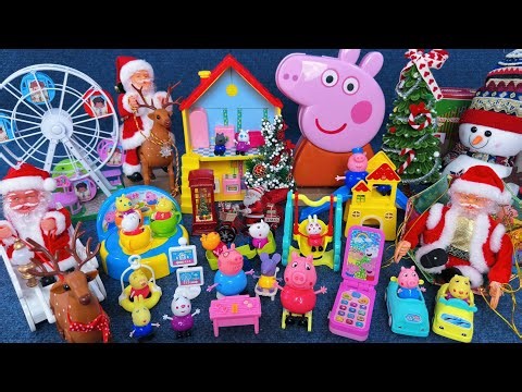 13 Minutes Satisfying with Unboxing Peppa Pig Playground ＆Santa Claus Playset ASMR | Review Toys