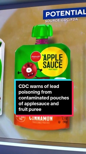 The #CDC is warning of lead poisoning from contaminated pouches of applesauce and fruit puree that have sickened at least 22 children in 14 states. #news #recall #applesauce #food