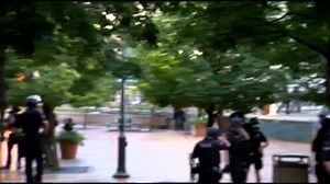 There are reports of shots fired in the area of Courthouse Square in Dayton. News Center 7 crews on the scene heard loud pops, and report that they see what appears to be teargas being deployed. LATEST UPDATES: https://bit.ly/3gFm2or ** NO SOUND ** | WHIO