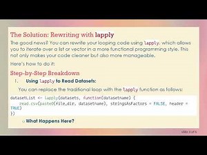 Transform Your R Code: Using lapply for Efficient Looping