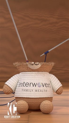 Teddy's being Knitted 3D Animation #KCGI