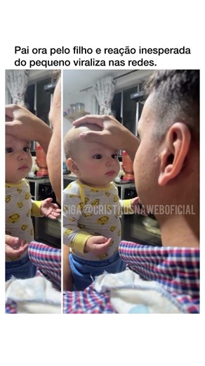 Father prays for his son, and the little boy's unexpected reaction goes viral on social media.