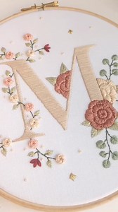 Personalized Boho Monogram Floral Embroidery Kit: Custom Decor, 7" Hoop - Etsy