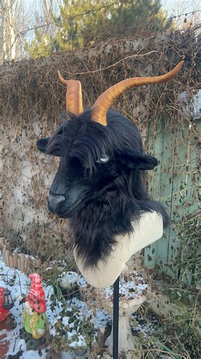 Black Demon Goat Mask Realistic, Devil Goat Cosplay Mask - Etsy