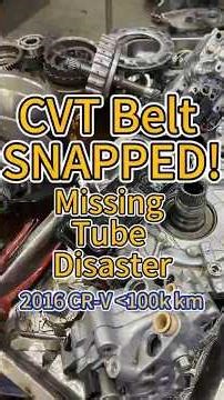 Honda CVT Belt Failure The Hidden Danger of Missing Pickup Tube on Filter Replacement #mechanics