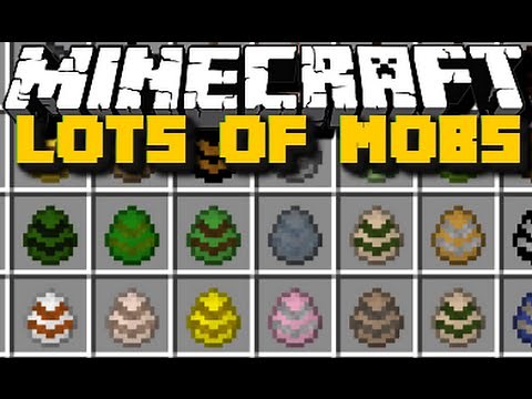 Minecraft: LOTS OF MOBS MOD (Dinosaurs, Lions & More) With Over 45 New Mobs!