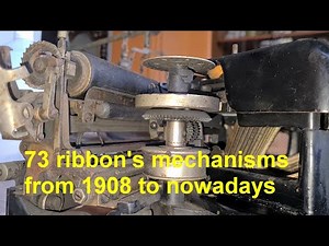 Evolution of mechanisms of ribbon in typewriters from 1908 to nowadays