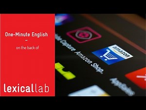 ONE-MINUTE ENGLISH: on the back of LEARN WITH LEXICAL LAB