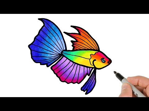 How to Draw Coral Fish Easy / Colored pencils drawing tutorial