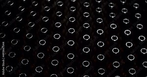 Clean beer bottles. Beer bottles in production and bottling. Technological line. factory concept. Glass recycling process, Recycled beer bottles in factory. conveyor belt at bottle factory