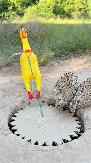 Best Creative Underground Quail Trap Using Cardboard #shorts