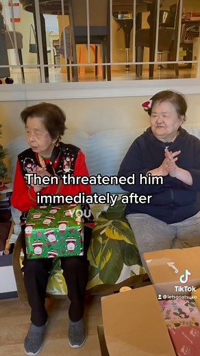Atsuko Okatsuka on Instagram: "My Grandma’s Gifts come with Conditions 😂 🎁 Tag a #grandma who would do the same"