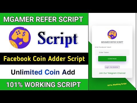 mGamer Refer Script | Facebook Coin Adder Script | mGamer script | mGamer New Coin Trick ||